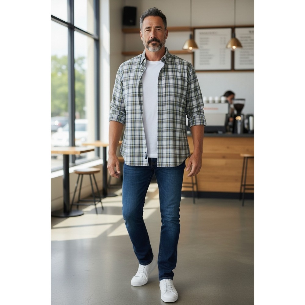 johnnie-O Men's Performance L/S Button Shirt Multicolor Check • XL